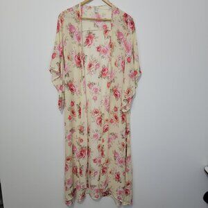 Forever 21 Womens Floral Fairy Duster Sz M Sheer Ethereal Cottagecore Feminine